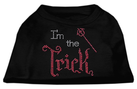 I'm the Trick Rhinestone Dog Shirt Black Lg